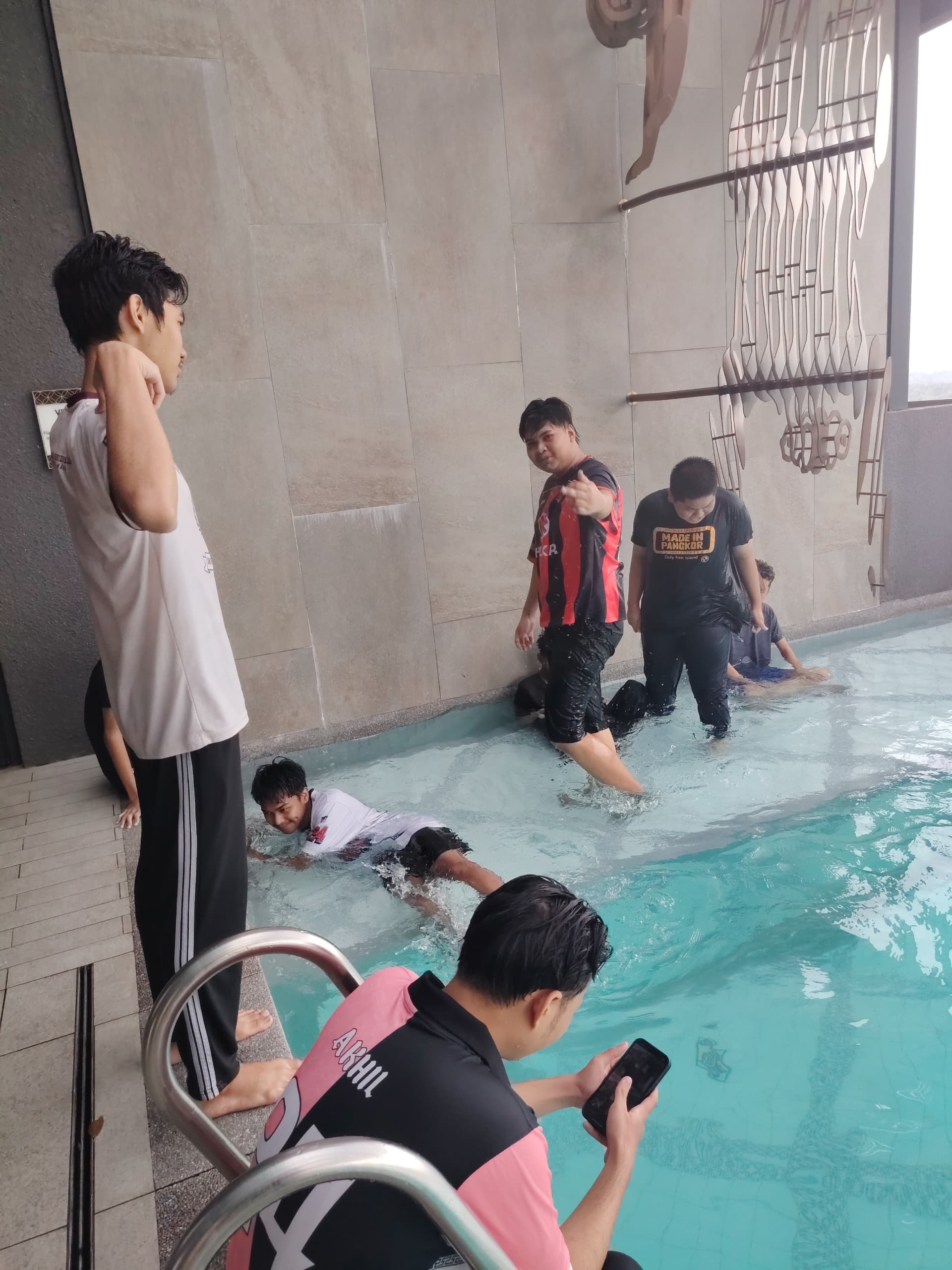 Having fun in swimming 